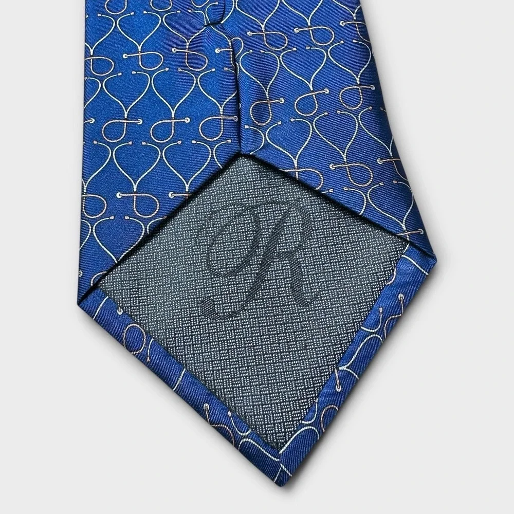 Rivety of Boston Mens Silk Tie Blue Stethoscope Medical Doctor Nurse Hand Sewn